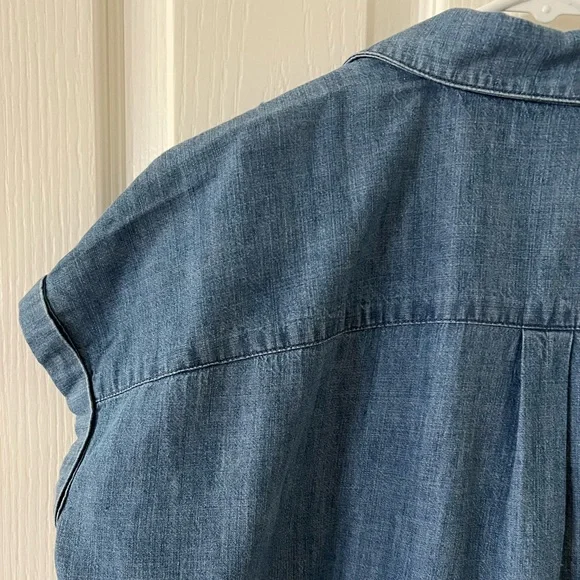 J. McLaughlin 💙 Erika Linen-blend blouse, amazing condition, size: M - Picture 6 of 16